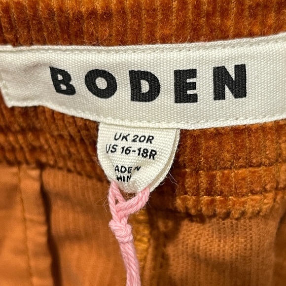 Boden Westbourne Corduroy Pants Pumpkin Wide Leg 16/18 R0426 NWT - Picture 13 of 16